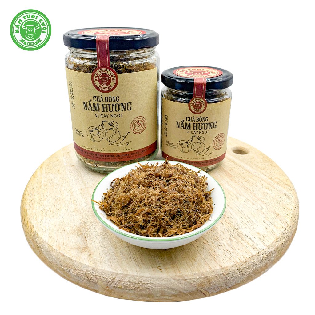 Chà bông nấm hương vị cay ngọt hũ 200g